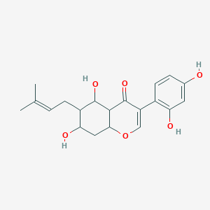 4H-1-Benzopyran-4-one, 3-(2,4-dihydroxyphenyl)-5,7-dihydroxy-6-(3-methyl-2-butenyl)-(9CI); 3-(2,4-Dihydroxyphenyl)-5,7-dihydroxy-6-(3-methyl-2-buten-1-yl)-4H-1-benzopyran-4-one