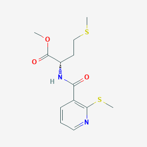 L-Methionine, N-[[2-(methylthio)-3-pyridinyl]carbonyl]-, methyl ester