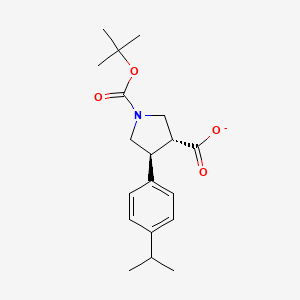 1,3-Pyrrolidinedicarboxylic acid, 4-[4-(1-methylethyl)phenyl]-, 1-(1,1-dimethylethyl) ester, (3R,4S)-rel-