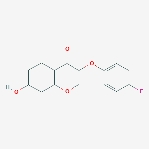 3-(4-Fluorophenoxy)-7-hydroxy-4a,5,6,7,8,8a-hexahydrochromen-4-one