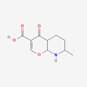 molecular formula C10H13NO4 B12328016 4H-Pyrano[2,3-b]pyridine-3-carboxylic acid, 7-methyl-4-oxo- 