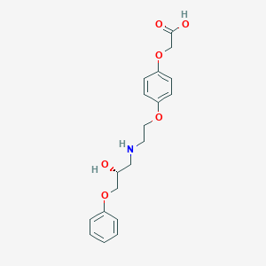 molecular formula C19H23NO6 B1232806 2-[4-[2-[[(2R)-2-hydroxy-3-phenoxypropyl]amino]ethoxy]phenoxy]acetic acid 
