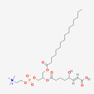 molecular formula C32H60NO11P B1232813 1-Palmitoyl-2-(5-hydroxy-8-oxo-6-octenedioyl)-sn-glycero-3-phosphatidylcholine 
