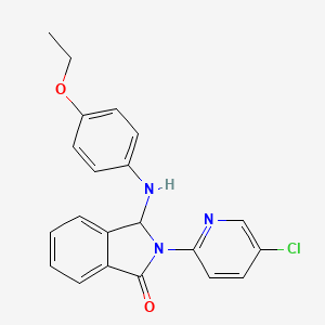 molecular formula C21H18ClN3O2 B1232817 2-(5-chloro-2-pyridinyl)-3-(4-ethoxyanilino)-3H-isoindol-1-one 