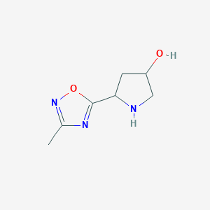 5-(3-Methyl-1,2,4-oxadiazol-5-yl)pyrrolidin-3-ol