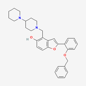 5-Benzofuranol, 4-([1,4'-bipiperidin]-1'-ylmethyl)-2-[2-(phenylmethoxy)phenyl]-