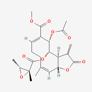 methyl (3aS,4S,5S,6E,10Z,11aR)-5-acetyloxy-4-[(2R,3R)-2,3-dimethyloxirane-2-carbonyl]oxy-10-methyl-3-methylidene-2-oxo-3a,4,5,8,9,11a-hexahydrocyclodeca[b]furan-6-carboxylate