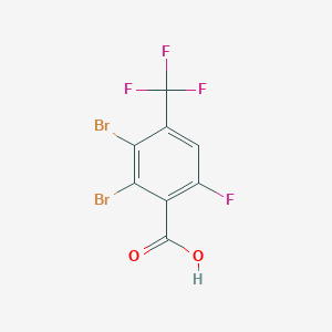 2,3-Dibromo-6-fluoro-4-(trifluoromethyl)benzoic acid