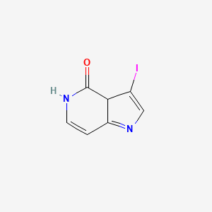 molecular formula C7H5IN2O B12328448 4H-Pyrrolo[3,2-c]pyridin-4-one, 1,5-dihydro-3-iodo- 