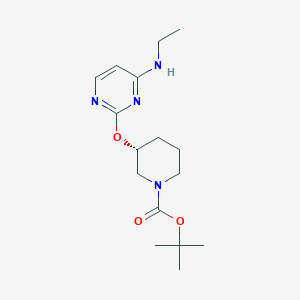 molecular formula C16H26N4O3 B12328458 (R)-3-(4-ethylaminopyrimidin-2-yloxy)piperidine-1-carboxylic acid 