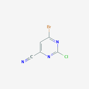 6-Bromo-2-chloropyrimidine-4-carbonitrile