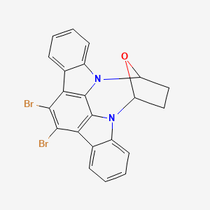 14,15-dibromo-25-oxa-1,6-diazaheptacyclo[11.9.2.12,5.06,24.07,12.016,23.017,22]pentacosa-7,9,11,13(24),14,16(23),17,19,21-nonaene