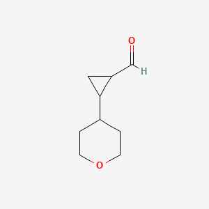 2-(Tetrahydro-2H-pyran-4-YL)cyclopropanecarbaldehyde