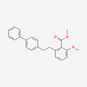 molecular formula C23H22O3 B12328607 2-(2-Biphenyl-4-yl-ethyl)-6-methoxy-benzoic acid methyl ester 