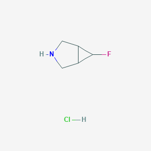 molecular formula C5H9ClFN B12328621 6-Fluoro-3-azabicyclo[3.1.0]hexane hydrochloride 