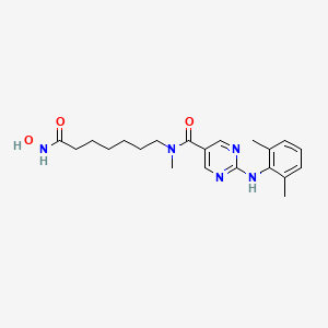 molecular formula C21H29N5O3 B12328634 2-((2,6-dimethylphenyl)amino)-N-(7-(hydroxyamino)-7-oxoheptyl)-N-methylpyrimidine-5-carboxamide 