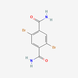 molecular formula C8H6Br2N2O2 B12328644 2,5-Dibromoterephthaldiamide 