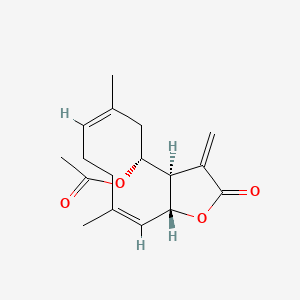 [(3aR,4R,6Z,10Z,11aR)-6,10-dimethyl-3-methylidene-2-oxo-3a,4,5,8,9,11a-hexahydrocyclodeca[b]furan-4-yl] acetate