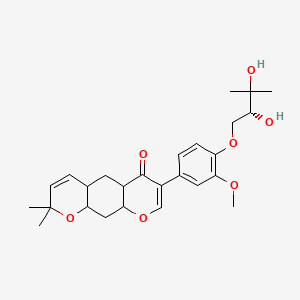 7-[4-[(2R)-2,3-dihydroxy-3-methylbutoxy]-3-methoxyphenyl]-2,2-dimethyl-4a,5,5a,9a,10,10a-hexahydropyrano[3,2-g]chromen-6-one