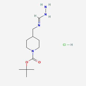 tert-butyl 4-[(hydrazinylmethylideneamino)methyl]piperidine-1-carboxylate;hydrochloride