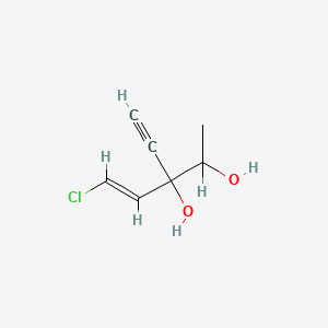 molecular formula C7H9ClO2 B1232869 4-Pentene-2,3-diol, 5-chloro-3-ethynyl- CAS No. 74107-07-6