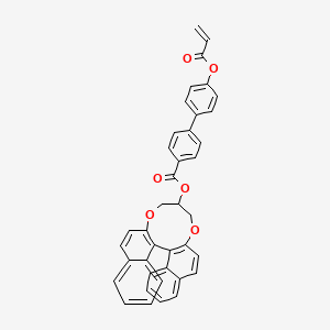 molecular formula C39H28O6 B12328699 12,16-dioxapentacyclo[15.8.0.02,11.03,8.020,25]pentacosa-1(17),2(11),3,5,7,9,18,20,22,24-decaen-14-yl 4-(4-prop-2-enoyloxyphenyl)benzoate 