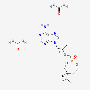 carbonic acid;9-[2-[[(5S)-5-methyl-2-oxo-5-propan-2-yl-1,3,2lambda5-dioxaphosphepan-2-yl]methoxy]propyl]purin-6-amine