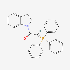 molecular formula C28H24NOP B12328709 1-(Indolin-1-yl)-2-(triphenylphosphoranylidene)ethanone 