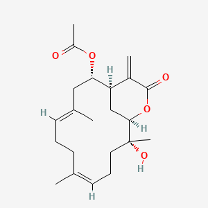 [(1R,2S,4E,8Z,12R,13R)-12-hydroxy-4,8,12-trimethyl-16-methylidene-15-oxo-14-oxabicyclo[11.3.1]heptadeca-4,8-dien-2-yl] acetate