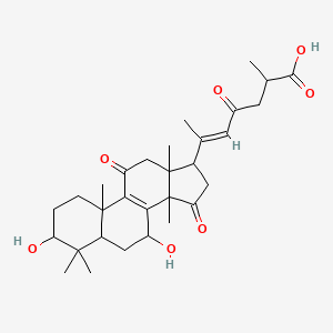 (E)-6-(3,7-dihydroxy-4,4,10,13,14-pentamethyl-11,15-dioxo-2,3,5,6,7,12,16,17-octahydro-1H-cyclopenta[a]phenanthren-17-yl)-2-methyl-4-oxohept-5-enoic acid