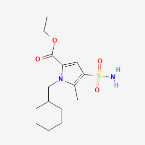 ethyl 1-(cyclohexylmethyl)-5-methyl-4-sulfamoyl-1H-pyrrole-2-carboxylate