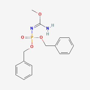 molecular formula C16H19N2O4P B12328747 Methyl (bis(benzyloxy)phosphoryl)carbamimidate 