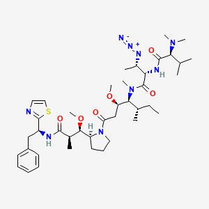 2-Pyrrolidinepropanamide, 1-[(3R,4S,5S)-4-[[(2S,3S)-3-azido-2-[[(2S)-2-(dimethylamino)-3-methyl-1-oxobutyl]amino]-1-oxobutyl]methylamino]-3-methoxy-5-methyl-1-oxoheptyl]-beta-methoxy-alpha-methyl-N-[(1S)-2-phenyl-1-(2-thiazolyl)ethyl]-, (alphaR,betaR,2S)-