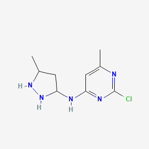 2-chloro-6-methyl-N-(5-methylpyrazolidin-3-yl)pyrimidin-4-amine