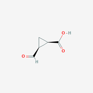 Cyclopropanecarboxylicacid, 2-formyl-, cis-(9CI)