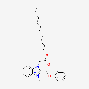 Decyl 2-[3-methyl-2-(phenoxymethyl)benzimidazol-3-ium-1-yl]ethanoate;chloride