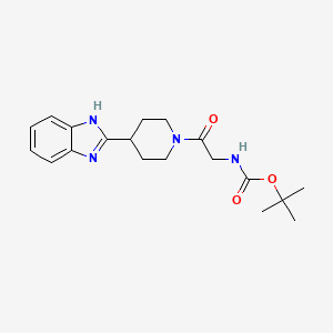 molecular formula C19H26N4O3 B12328834 tert-Butyl (2-(4-(1H-benzo[d]imidazol-2-yl)piperidin-1-yl)-2-oxoethyl)carbamate 