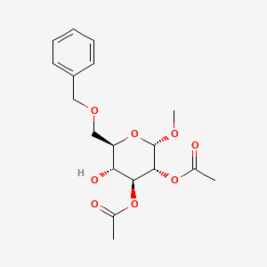 alpha-D-Glucopyranoside, methyl 6-O-(phenylmethyl)-, 2,3-diacetate