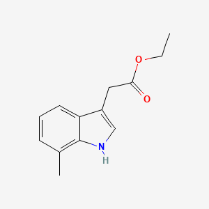 molecular formula C13H15NO2 B12328858 Ethyl 7-Methylindole-3-acetate CAS No. 91957-22-1