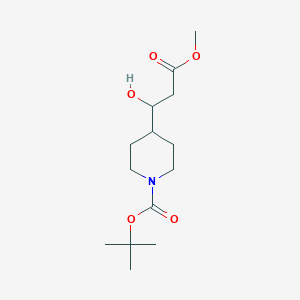 tert-Butyl 4-(1-hydroxy-3-methoxy-3-oxopropyl)piperidine-1-carboxylate