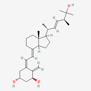 molecular formula C28H44O3 B12328891 1,25-Dihydroxyvitamin D2-[D3] CAS No. 1261254-46-9