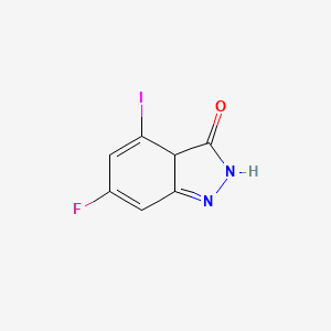 molecular formula C7H4FIN2O B12328895 6-Fluoro-3-hydroxy-4-iodoindazole 