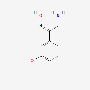 molecular formula C9H12N2O2 B12328901 (Z)-N-[2-amino-1-(3-methoxyphenyl)ethylidene]hydroxylamine 