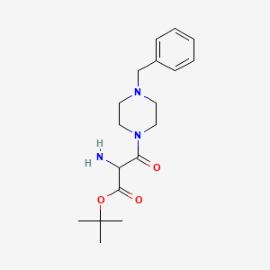 Carbamic acid,N-[2-oxo-2-[4-(phenylmethyl)-1-piperazinyl]ethyl]-, 1,1-dimethylethyl ester