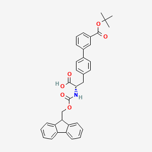 molecular formula C35H33NO6 B12328926 (S)-2-((((9H-Fluoren-9-yl)methoxy)carbonyl)amino)-3-(3'-(tert-butoxycarbonyl)-[1,1'-biphenyl]-4-yl)propanoic acid 