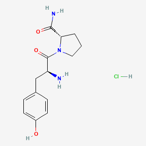 (2S)-1-[(2S)-2-amino-3-(4-hydroxyphenyl)propanoyl]pyrrolidine-2-carboxamide;hydrochloride