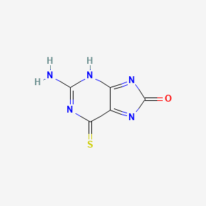 molecular formula C5H3N5OS B12329008 2-amino-6-sulfanylidene-3H-purin-8-one 