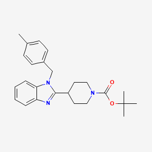 molecular formula C25H31N3O2 B12329019 tert-Butyl 4-(1-(4-methylbenzyl)-1H-benzo[d]imidazol-2-yl)piperidine-1-carboxylate 