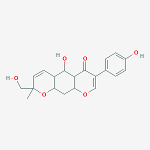 5-hydroxy-2-(hydroxymethyl)-7-(4-hydroxyphenyl)-2-methyl-4a,5,5a,9a,10,10a-hexahydropyrano[3,2-g]chromen-6-one