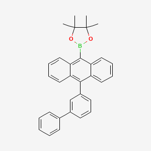 molecular formula C32H29BO2 B12329044 10-([1,1'-Biphenyl]-3-yl)anthracen-9-yl-4,4,5,5-tetramethyl-1,3,2-dioxaborolane 